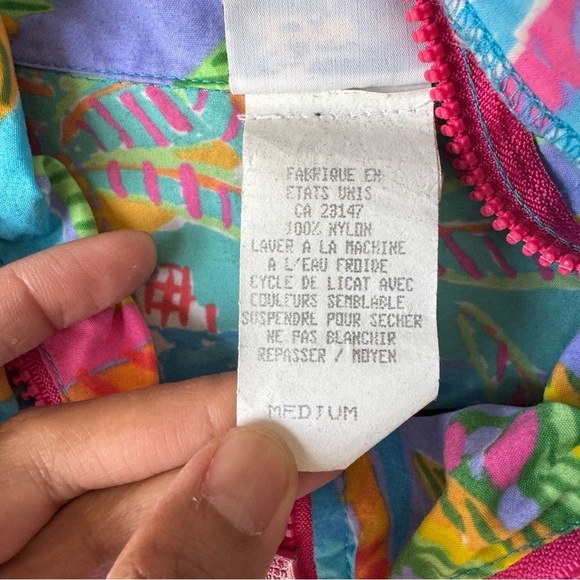 Vintage Ken Done Colorful Hooded Jacket Printed Windbreaker Size Medium - Picture 7 of 15